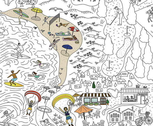 LÁMINA ILUSTRADA PARA PINTAR ZAPALLAR - Pilgrim Tienda para viajeros