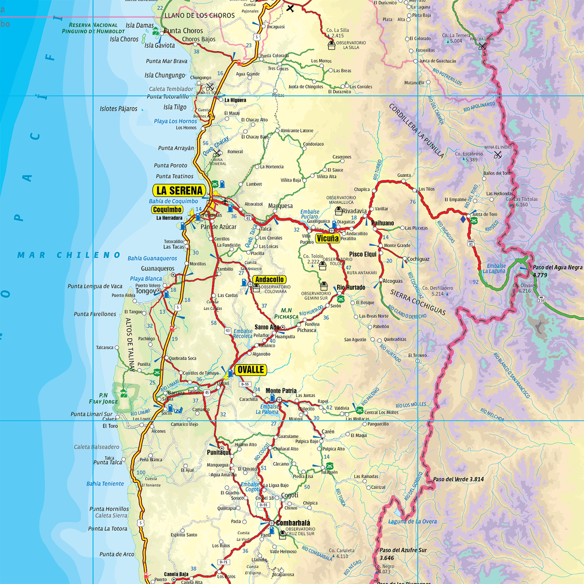 MAPA RUTERO DE CHILE COMPASS - Pilgrim Tienda para viajeros
