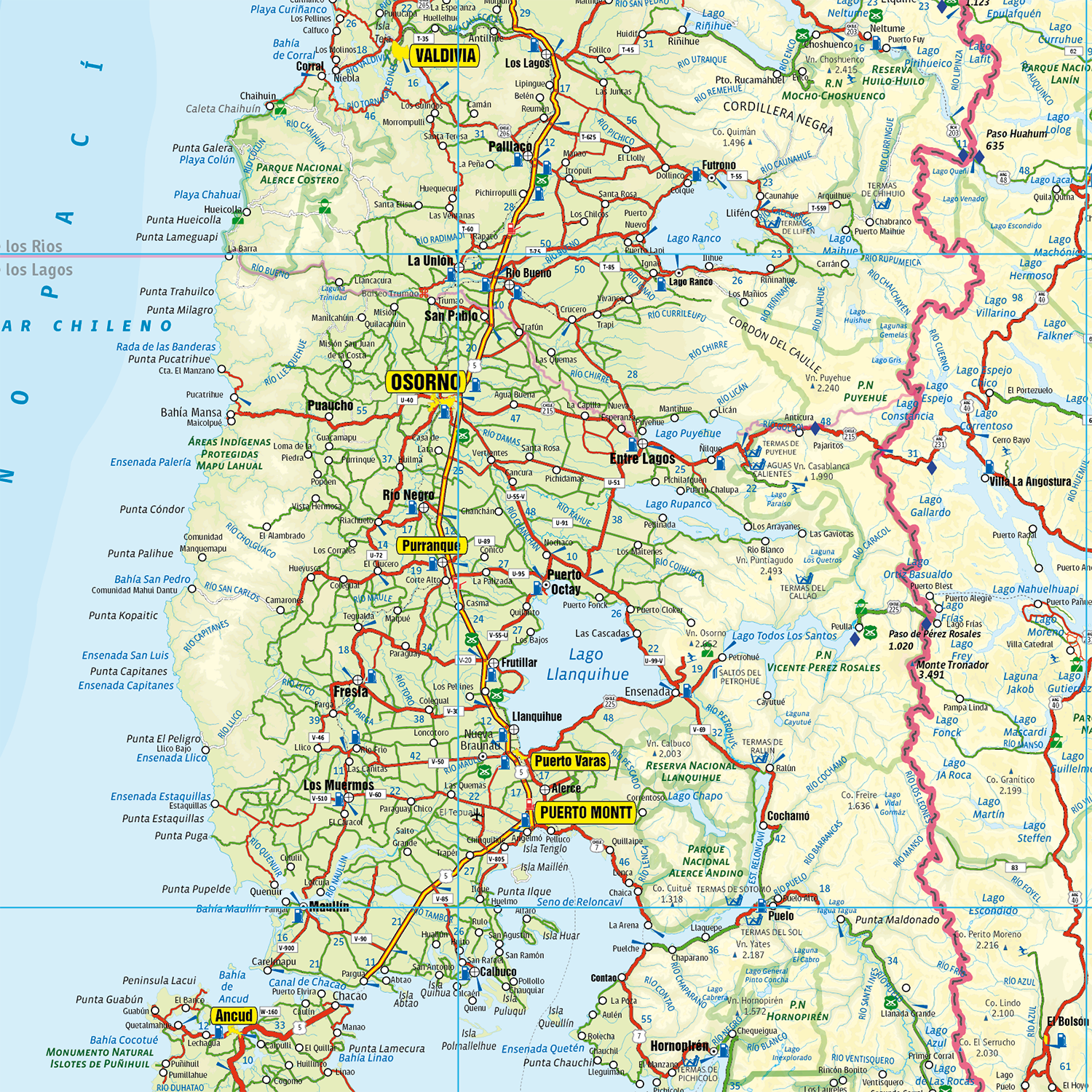 MAPA RUTERO DE CHILE COMPASS