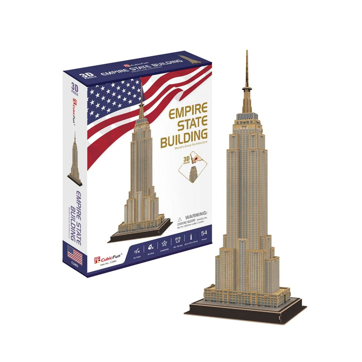 Puzzle 3D Cubic Fun Empire State Building C Series 54 Piezas