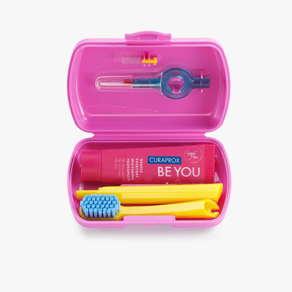 SET DE VIAJE DENTAL ROSADO