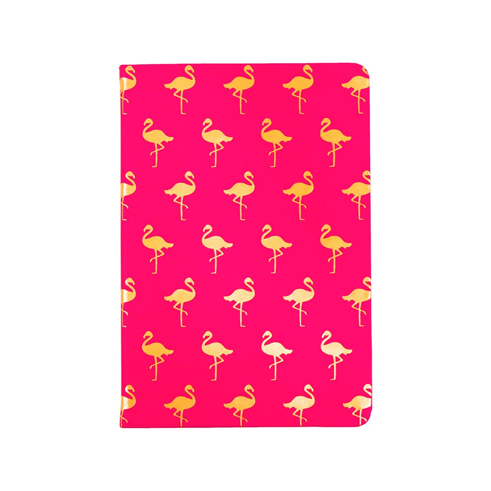 Libreta Journal Eccolo Golden Flamingos 15 x 20 cm